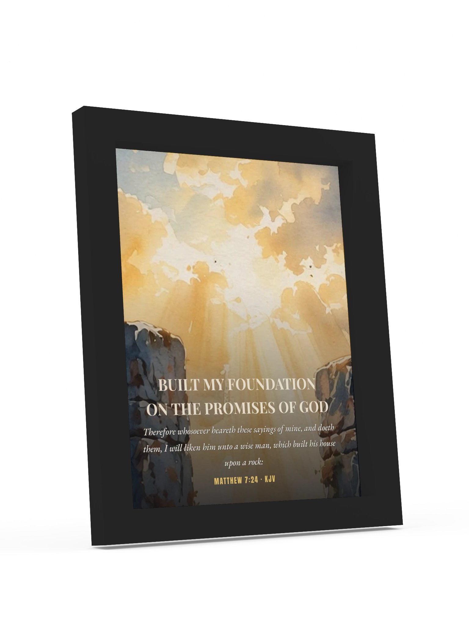 Built on the Promises — Matthew 7:24 Wall Art product image (4)