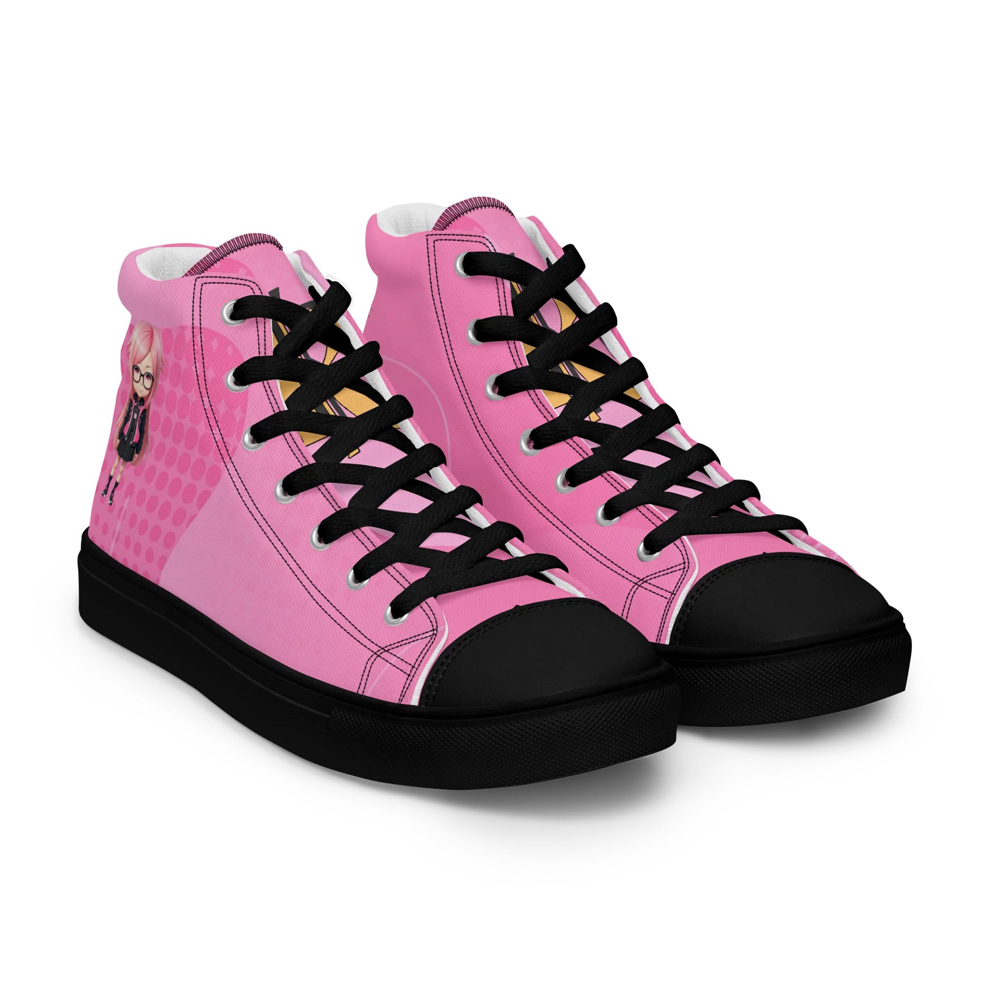 (PINK CHIBI) K Women's High Top Canvas Shoes product image (8)