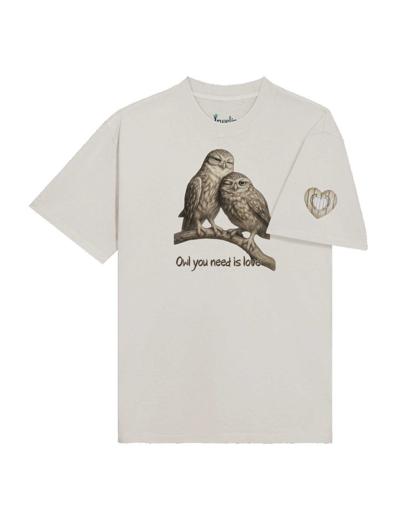 Owl Love Premium Oversized Faded T-Shirt product image (4)