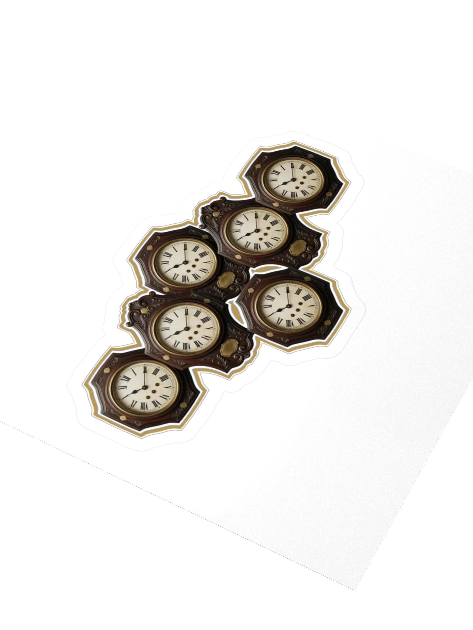 The Brass Veil — Dr. Voss's Lab Clocks Sticker product image (3)