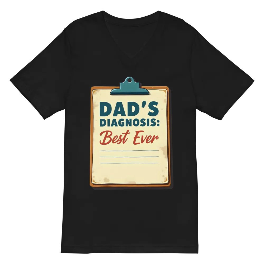 Best Ever Dad's Diagnosis V-Neck Tee product image (3)