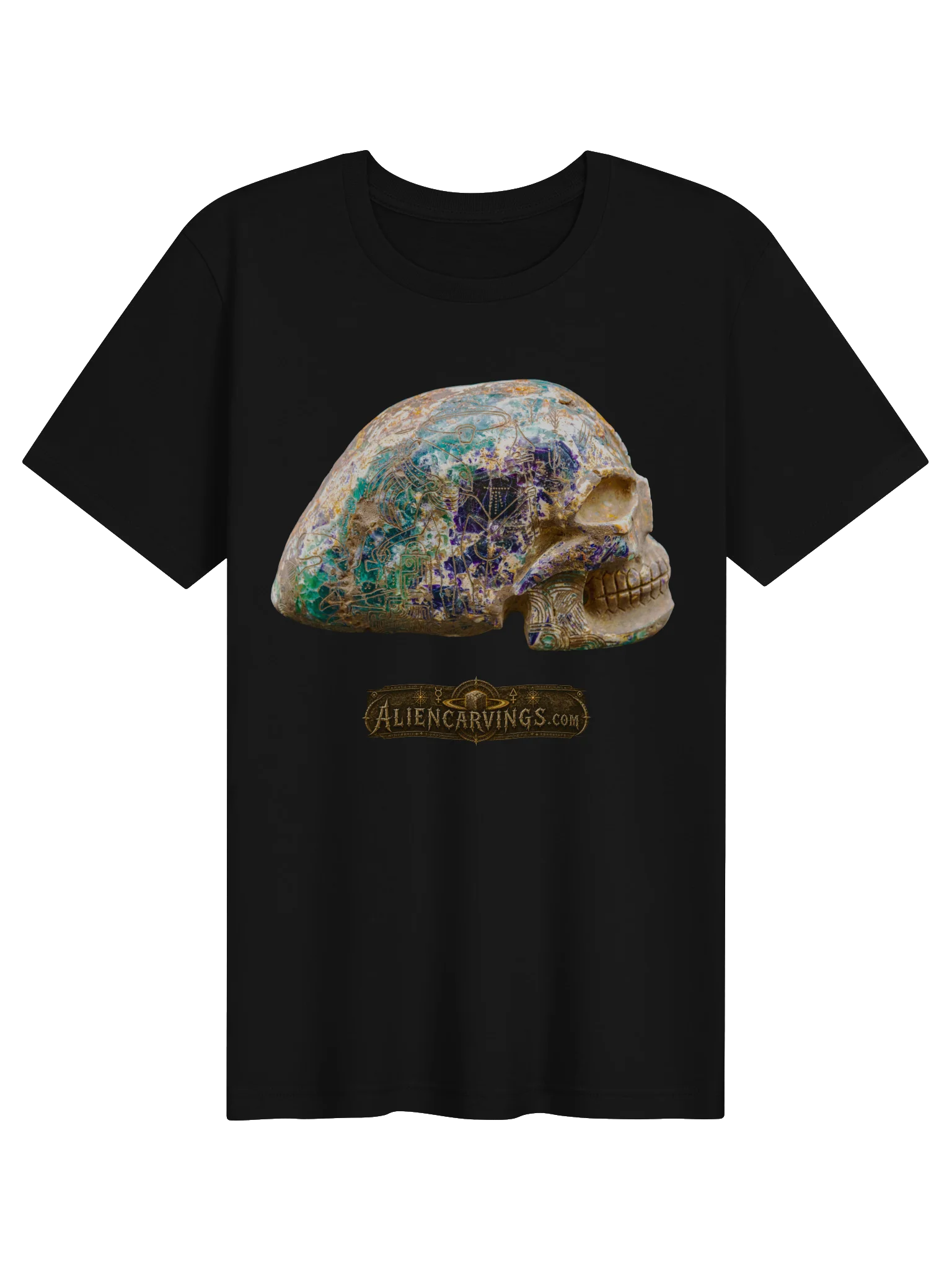 Aliencarvings Giant Fluorite Skull T-Shirt product image (1)