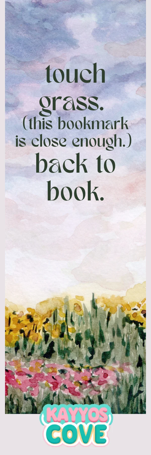 Touch Grass Bookmark product image (1)
