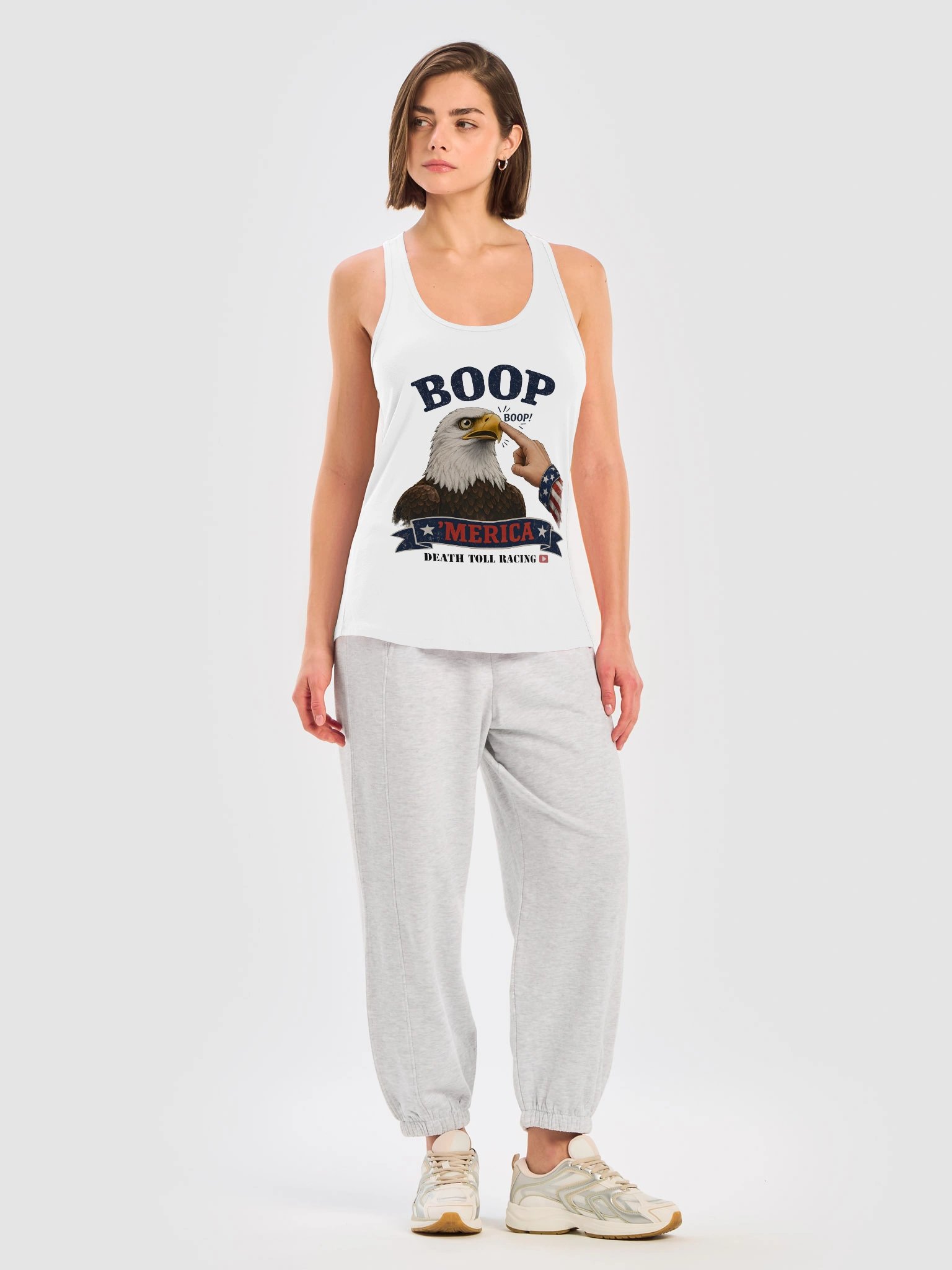 Boop ’Merica Eagle Racerback Tank product image (29)