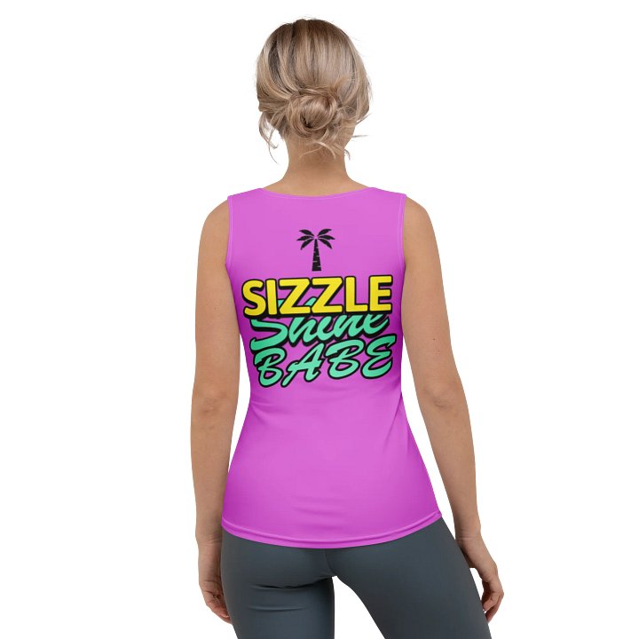 SIZZLE Shine BABE Palm Tree Tank Top product image (2)