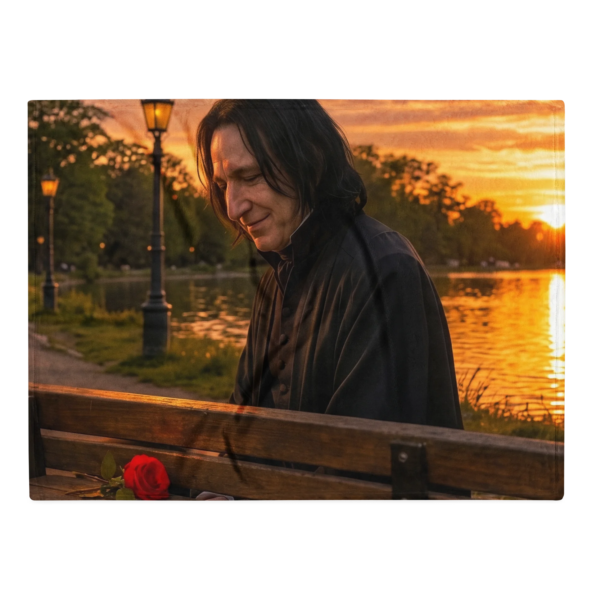 "A Quiet Moment" Cinematic Sunset Rose Throw Blanket product image (1)