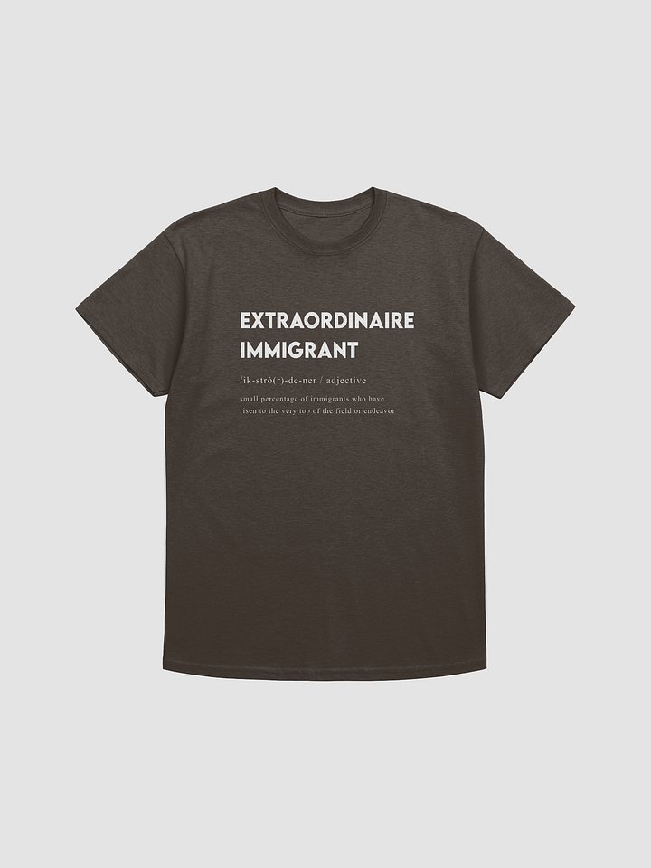 EXTRAORDINAIRE IMMIGRANT TSHIRT DARK CHOCOLATE product image (1)