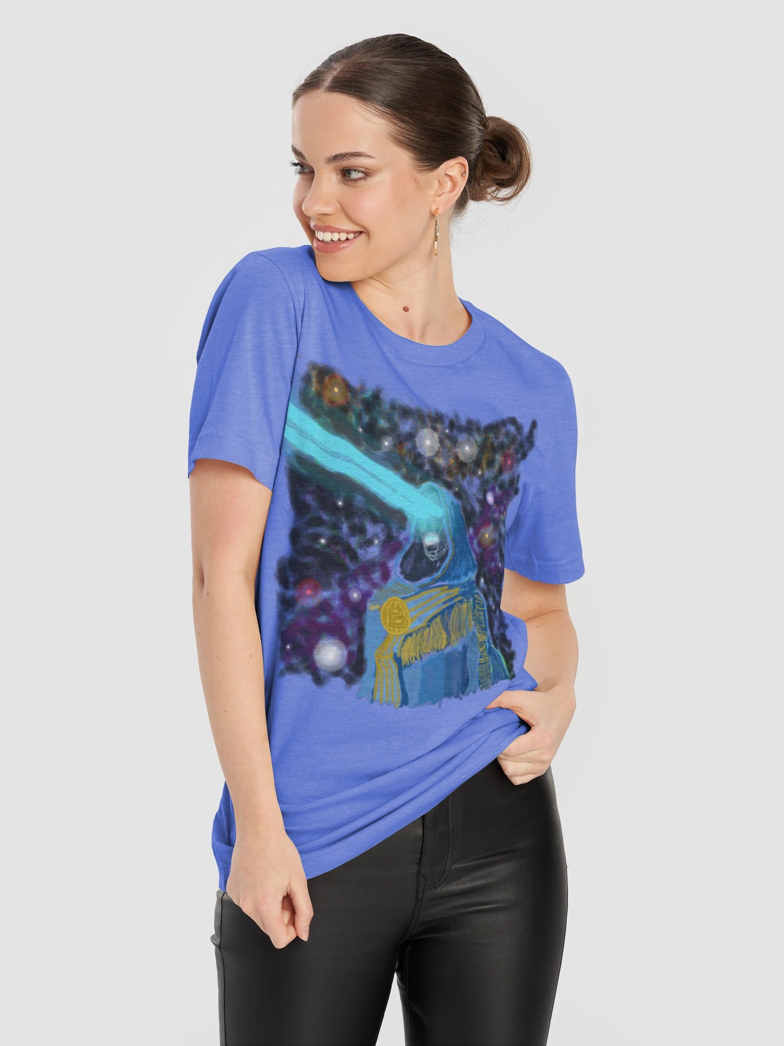 Cosmic Bitcoin Hooded Figure Tee product image (43)