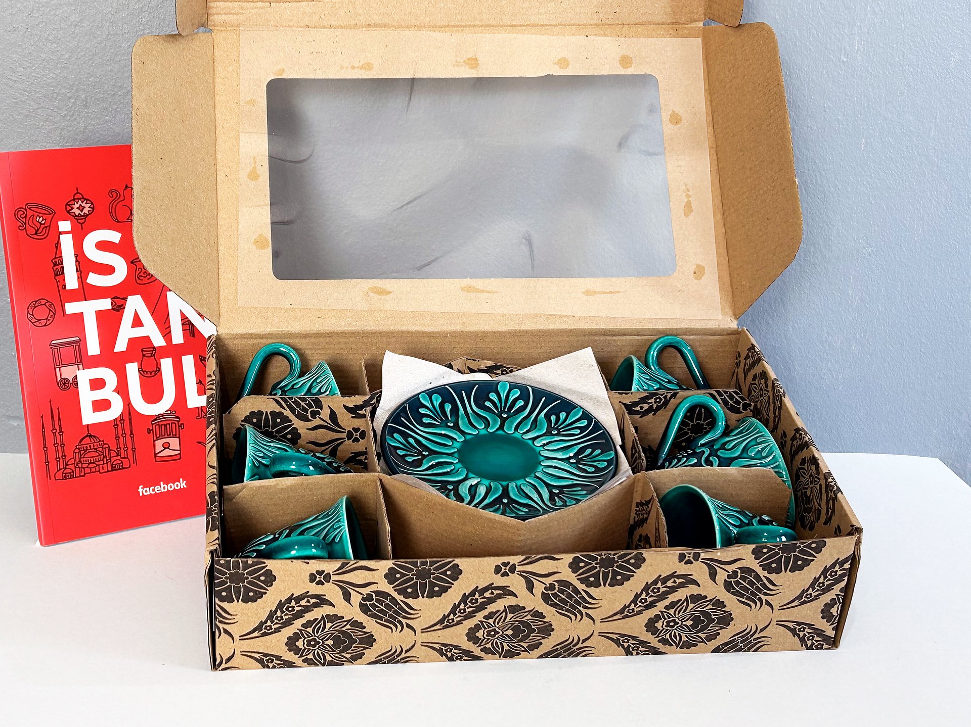 Ceramic tea set (6 items) — handmade pottery, handmade ceramic, Turkish ceramic product image (4)