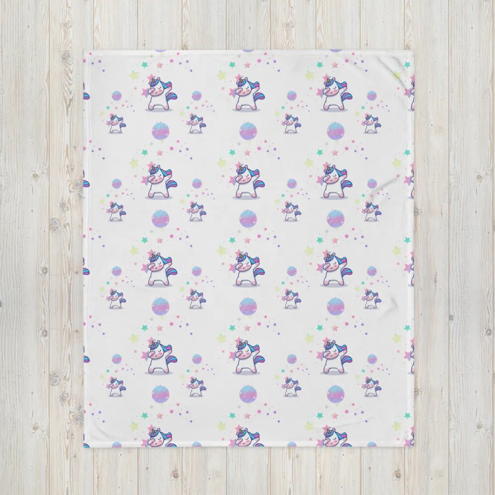 Disco Dabbing Unicorn Throw Blanket product image (8)