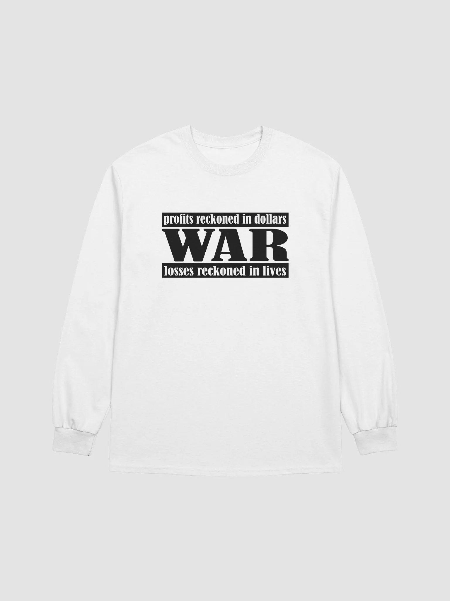 The Cost Of War - Gildan Ultra Cotton Long Sleeve T-Shirt product image (1)