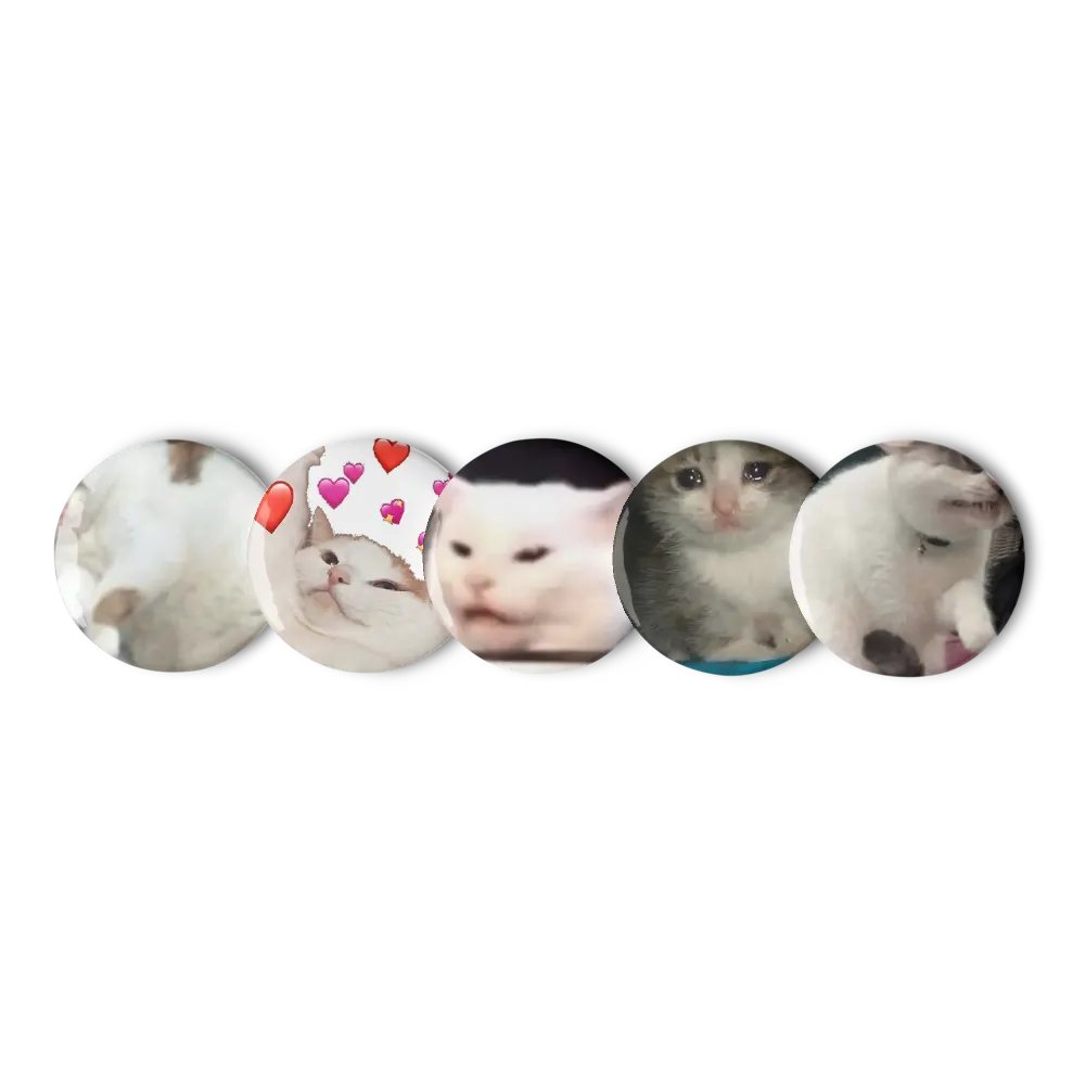 Set of Pin Buttons: Meme Cats 12 product image (11)