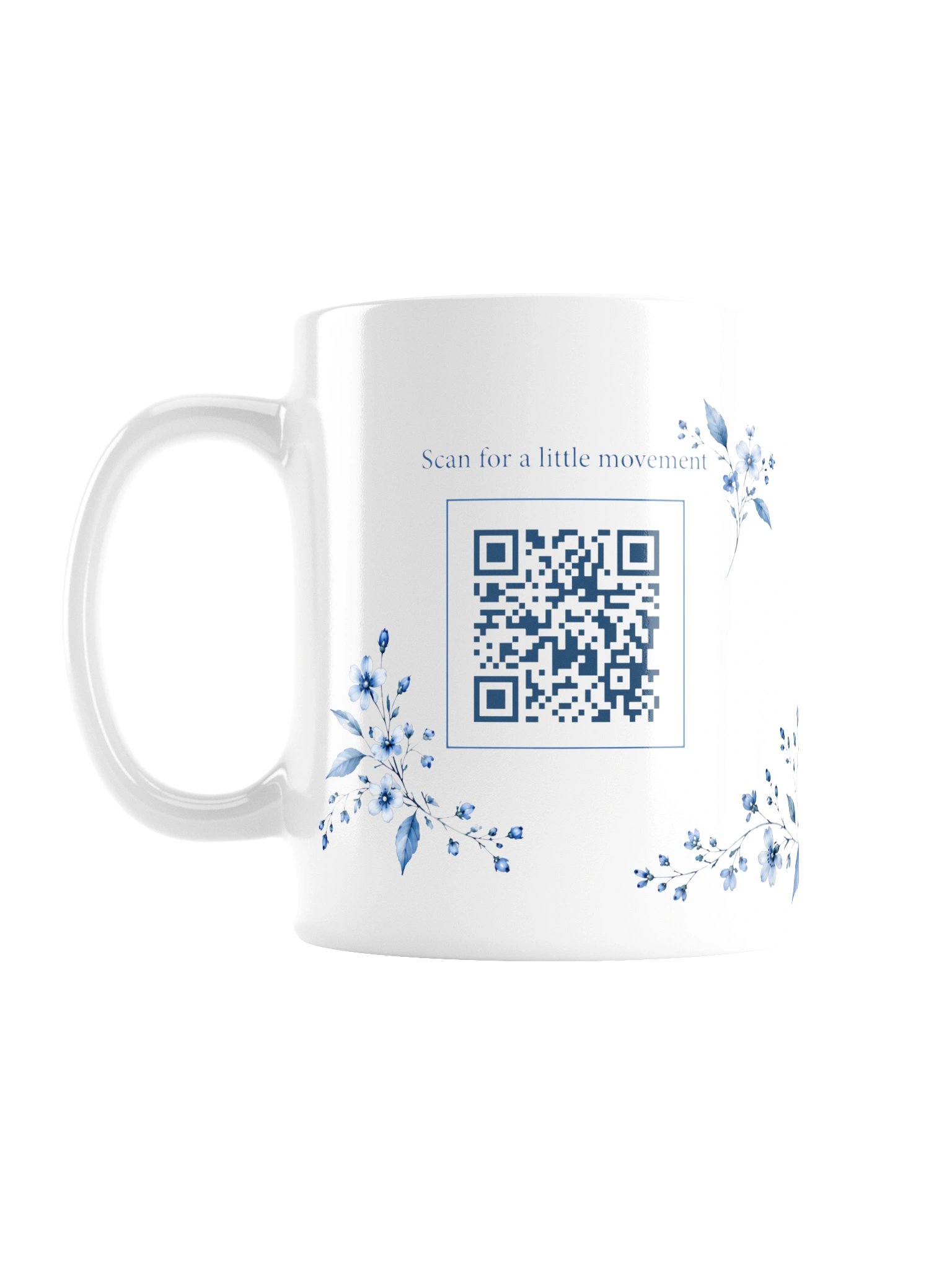 Let’s Move a Little Mug | Blue Botanical product image (2)
