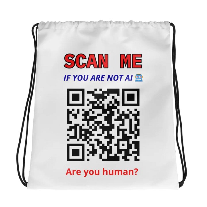 AI vs Human - Drawstring Bag product image (1)