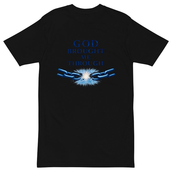 God Brought Me Through Black Tee product image (3)