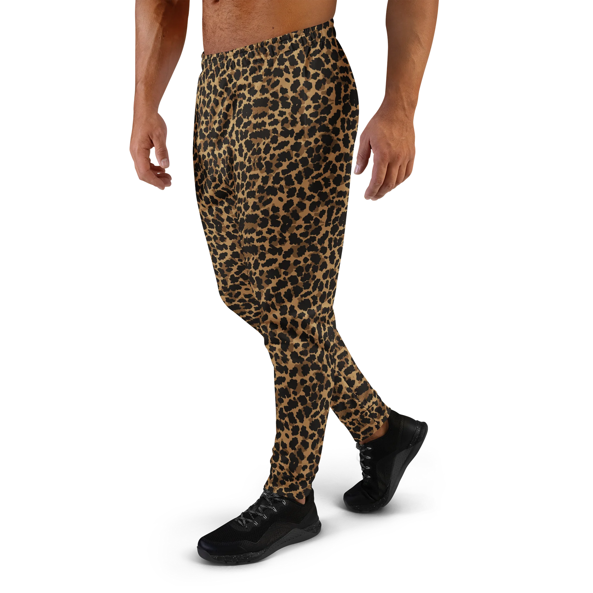 Comfortable Men's Joggers with Brown Leopard Print product image (1)