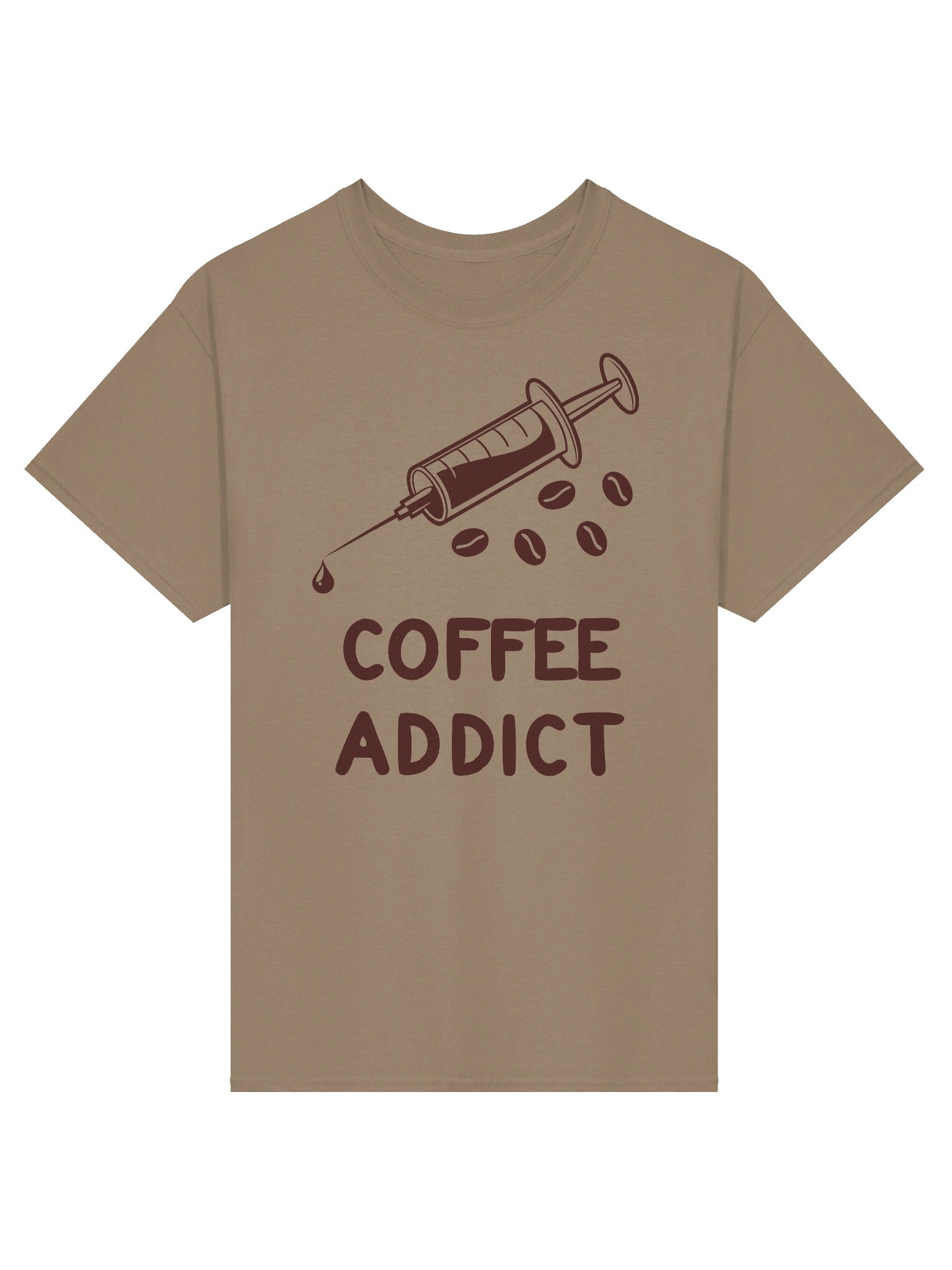 “Coffee Addict" Syringe Graphic T-shirt product image (1)