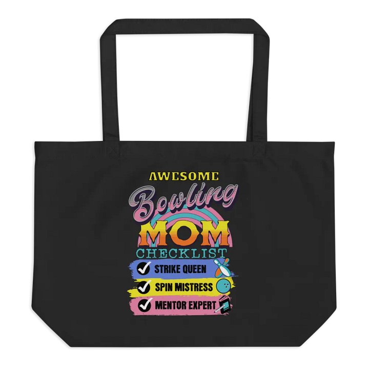 Awesome Bowling Mom Checklist Strike Mom Checklist Tote Bag product image (1)