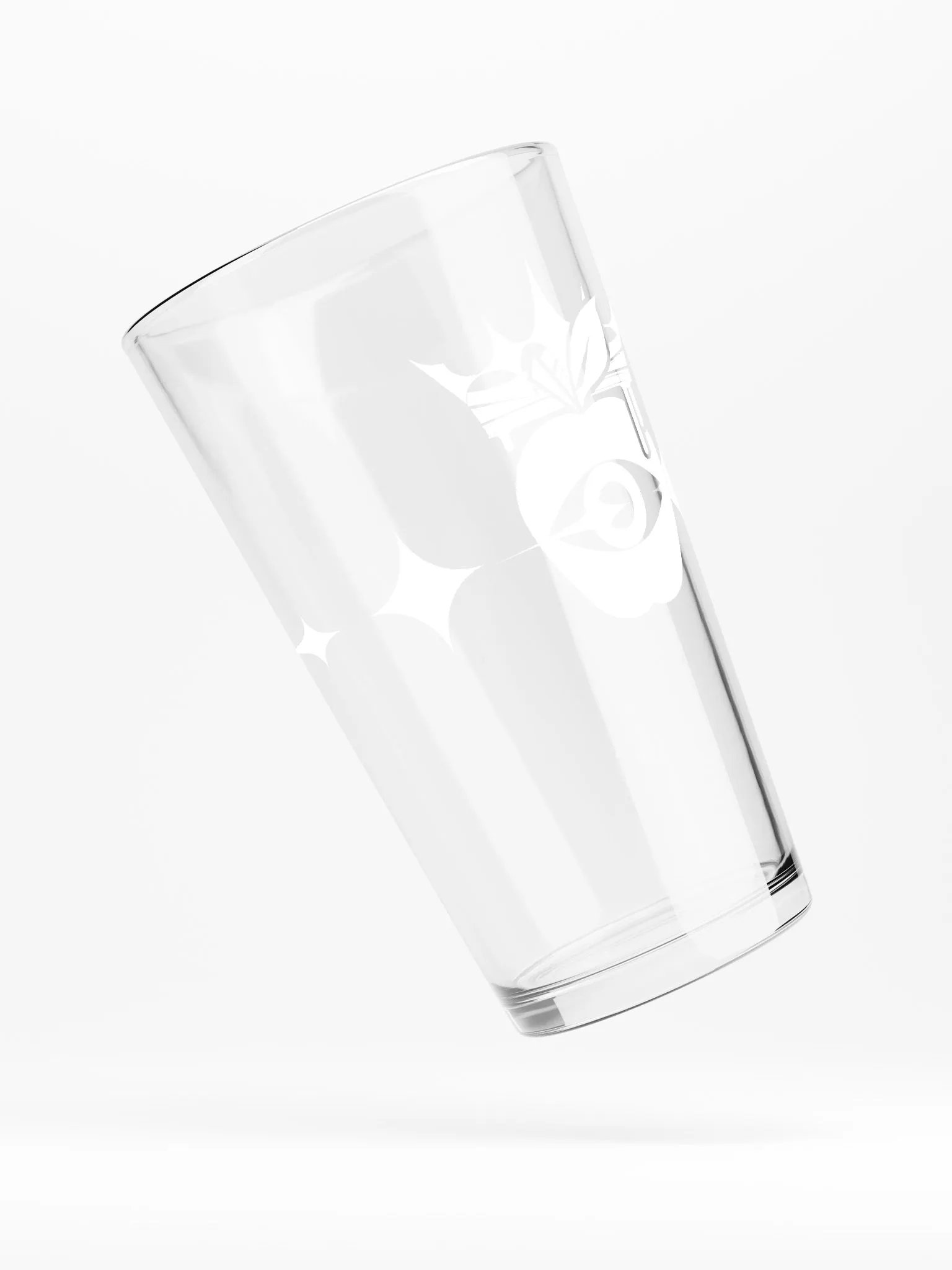 Crowned Apple (White) ✦ Shaker Pint Glass product image (4)