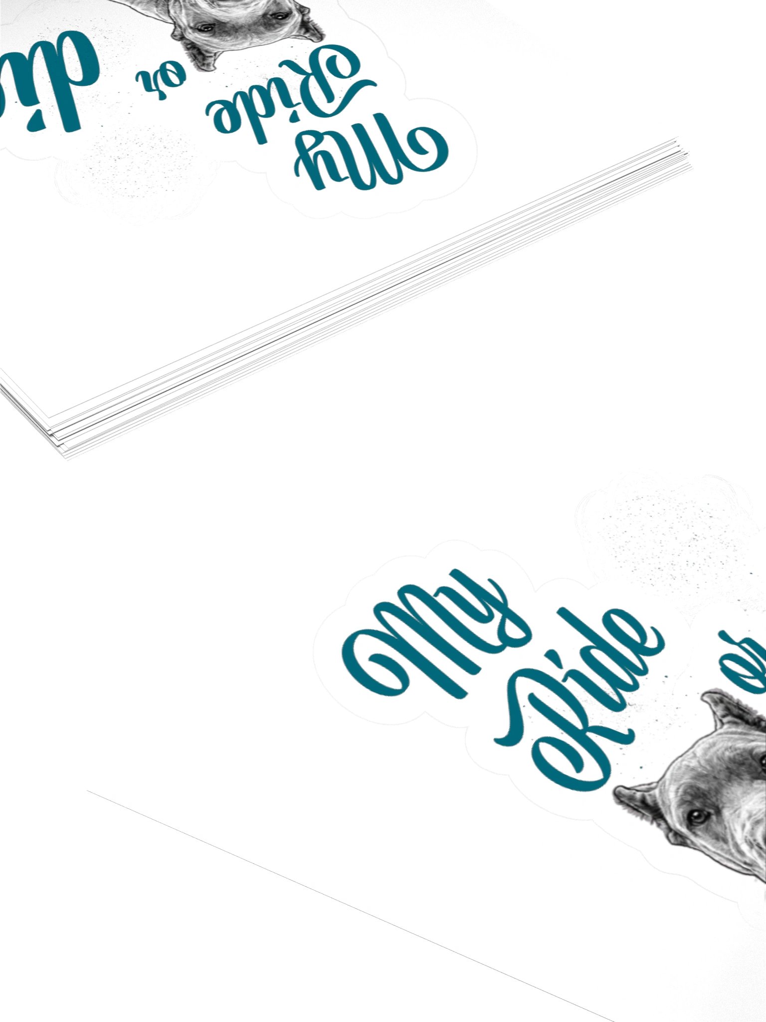 Ride or Die Sketch Dog Kiss-Cut Sticker product image (12)