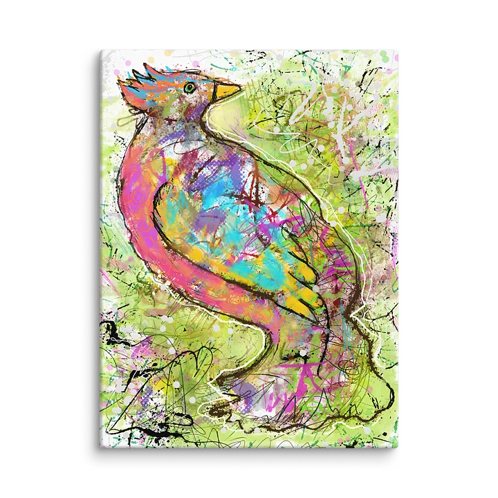 Ruby Breasted Opalite Bird Art Canvas product image (2)