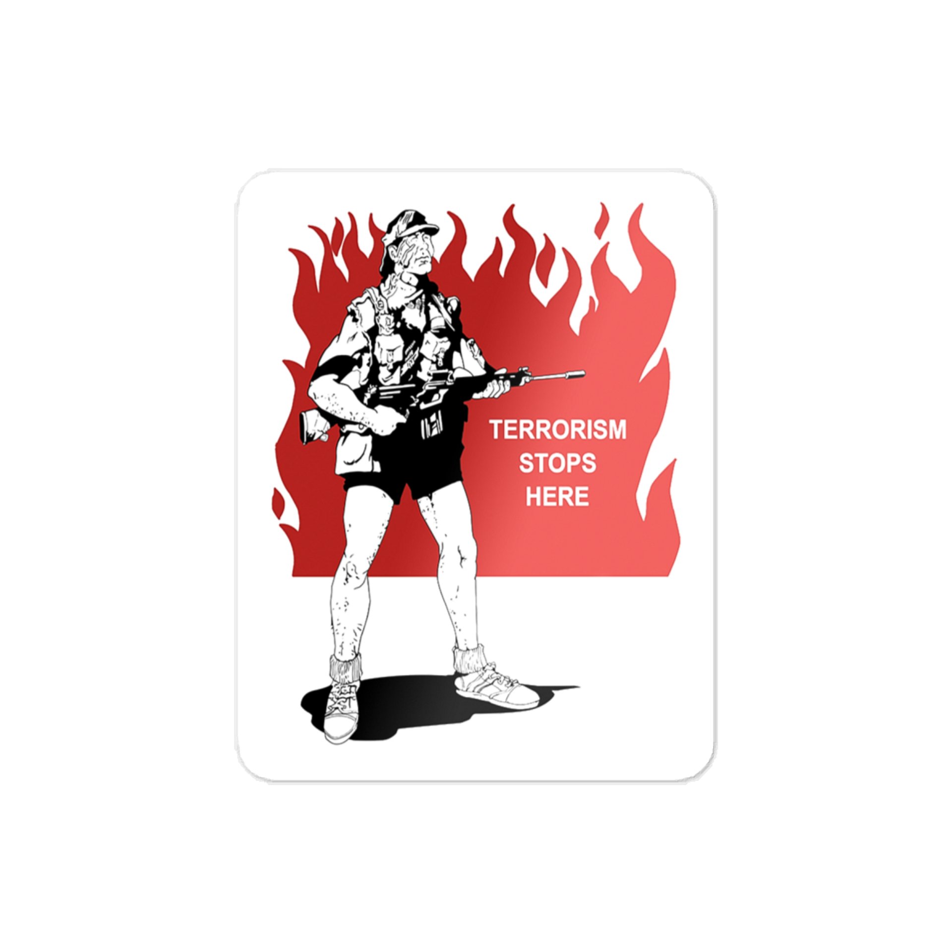 "TERRORISM STOPS HERE" STICKER product image (4)