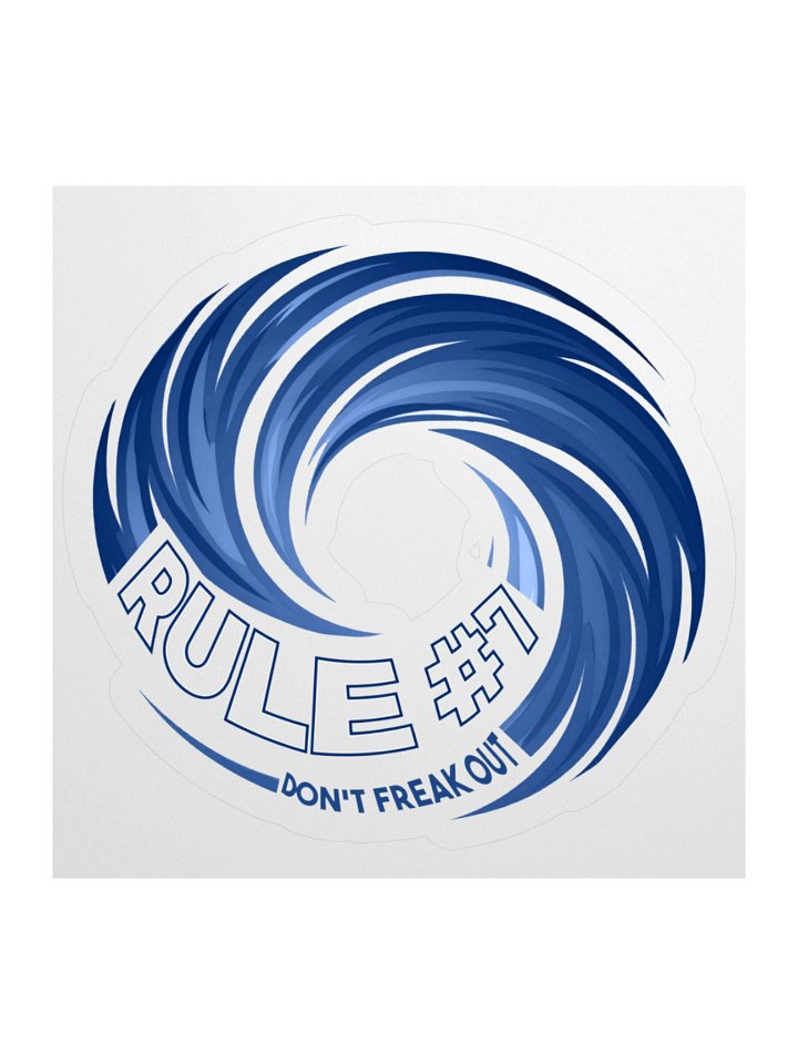 Rule #7 Kiss Cut Stickers Hockey Blue and White product image (3)
