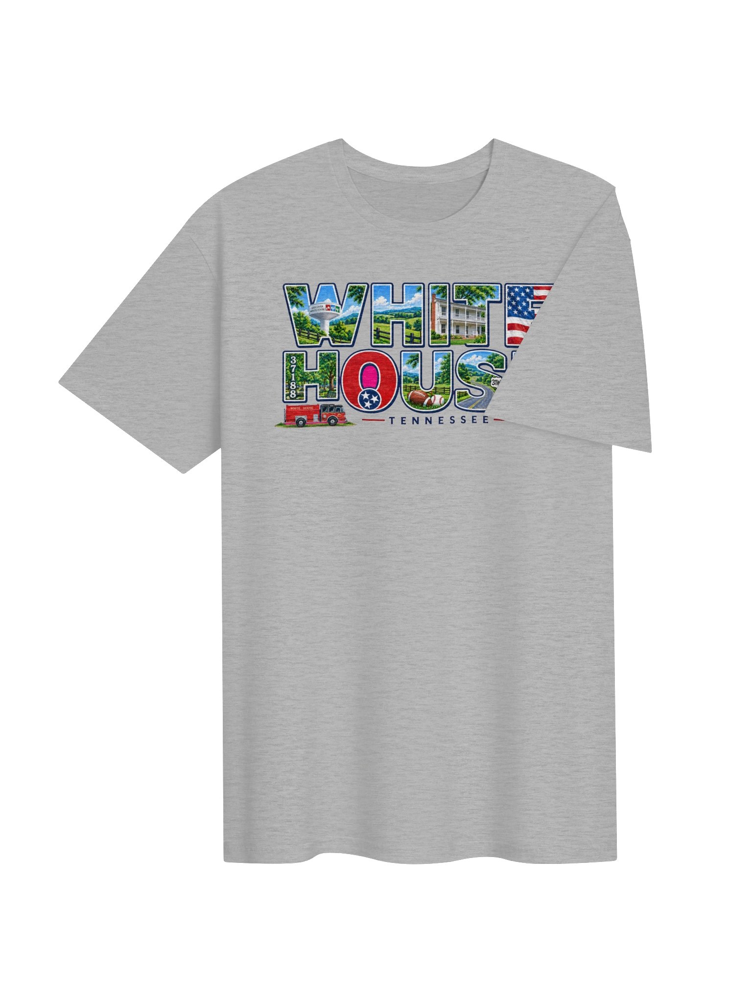 Mural & Main White House, Tennessee Mural T-Shirt product image (4)