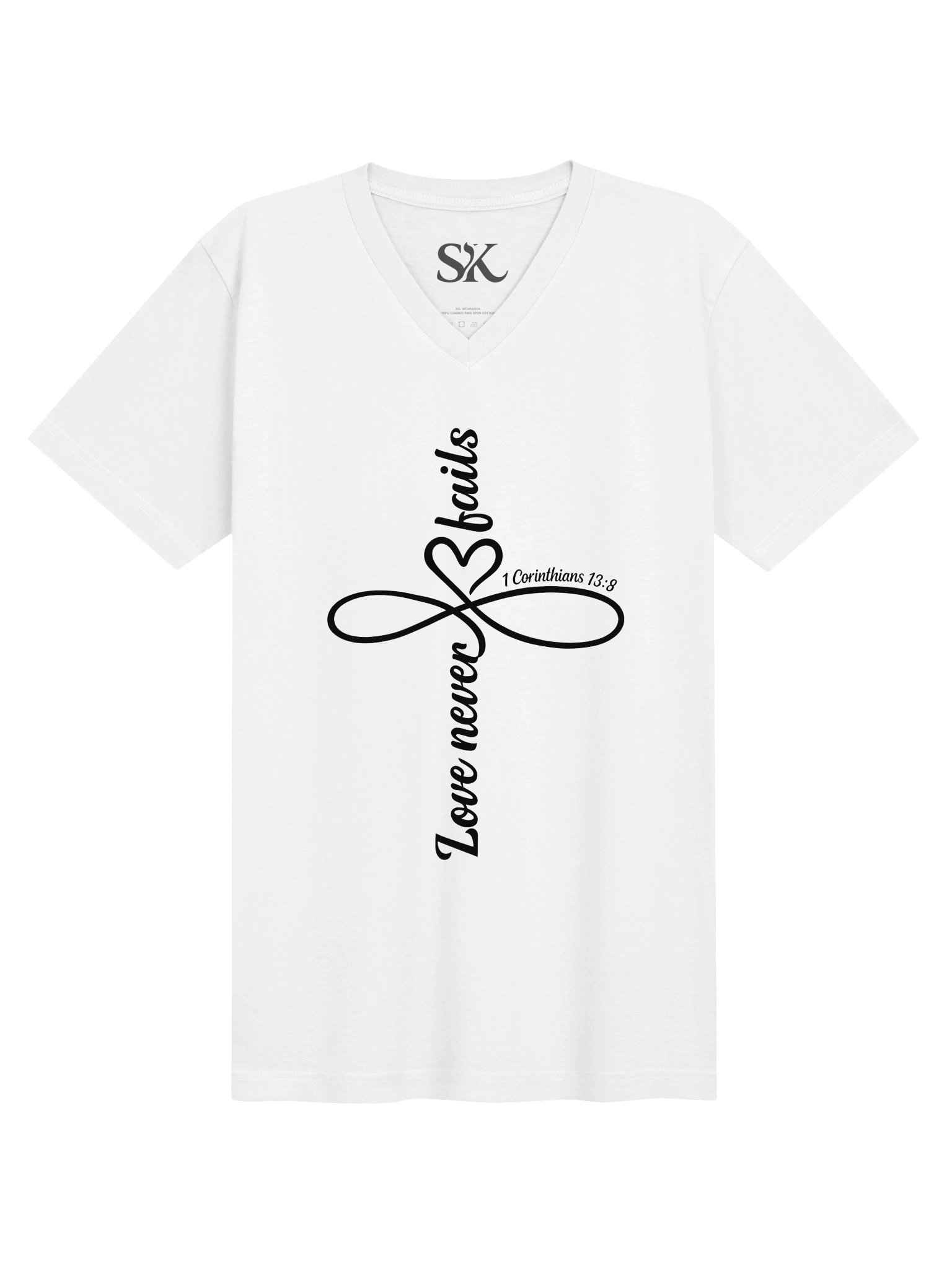 Heart Flourish V-Neck Graphic Tee product image (5)