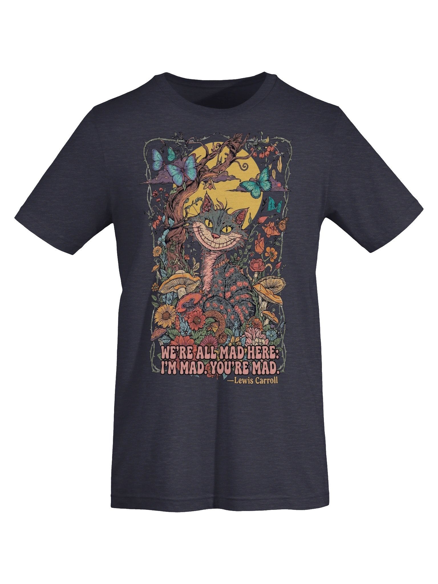 Cheshire Cat Tee, Psychedelic Alice in Wonderland Literary Fantasy Graphic product image (6)