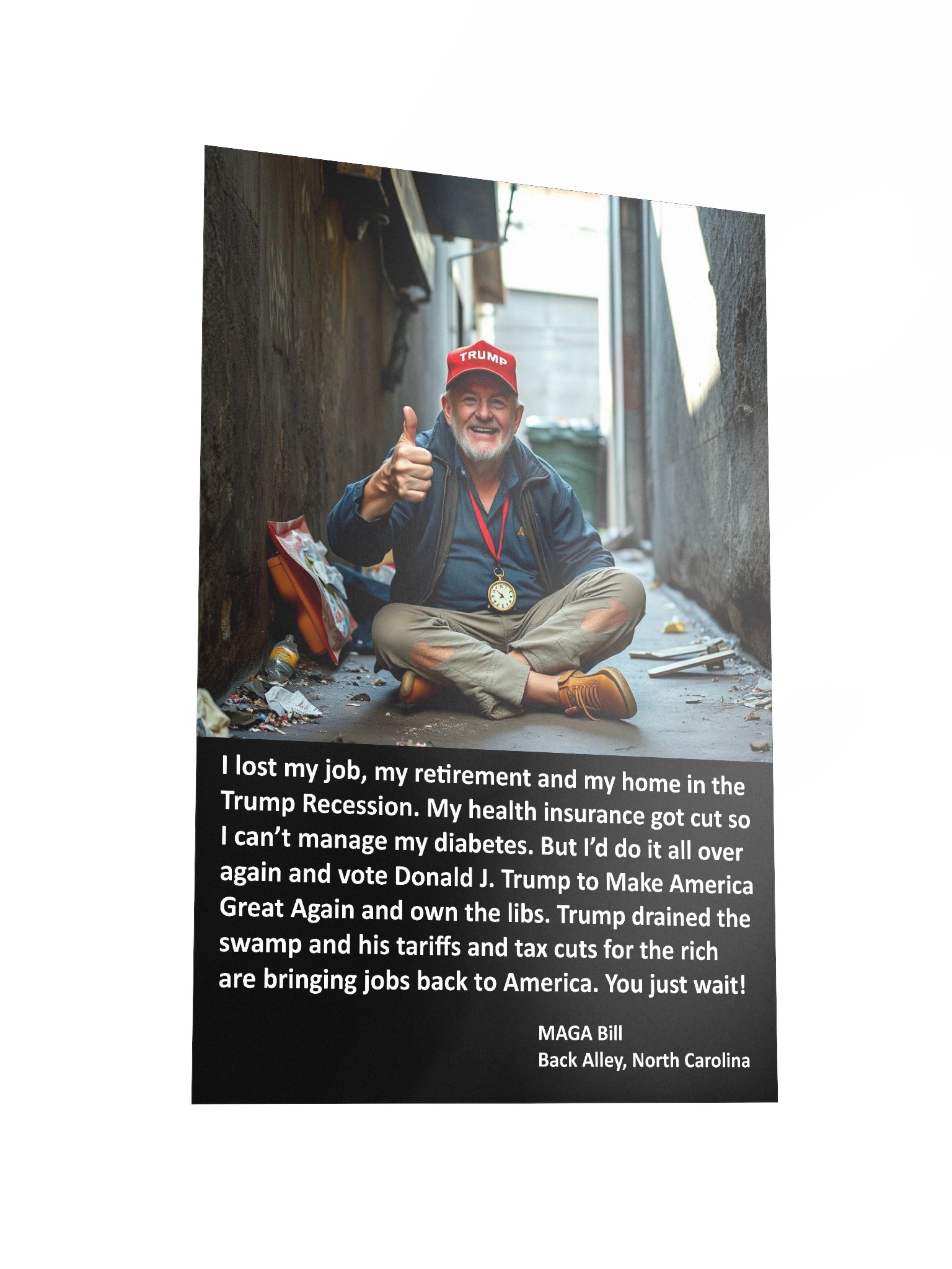 Broke MAGA Bill Wall Art - Satirical Political Poster product image (4)