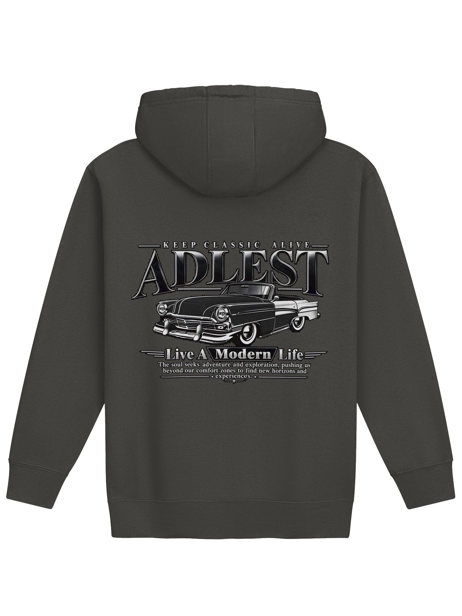 ADLEST Vintage Classic Car Graphic Hoodie - Unisex Oversized Drop Shoulder Streetwear Hoodie product image (14)