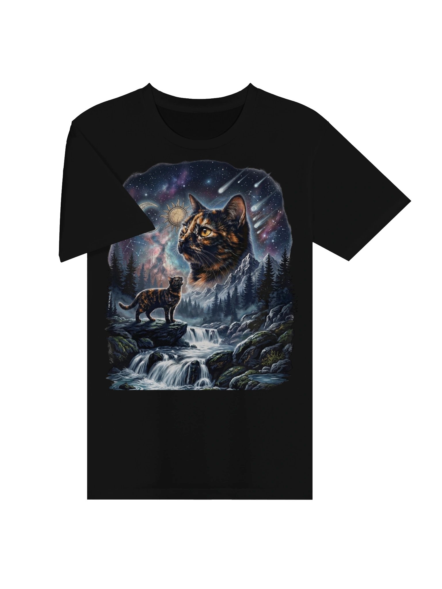 Tortoiseshell Cat Howling to the Moon Shirt - Funny Tortie Cat T-Shirt, Halloween Gifts, Comfort Colors product image (22)