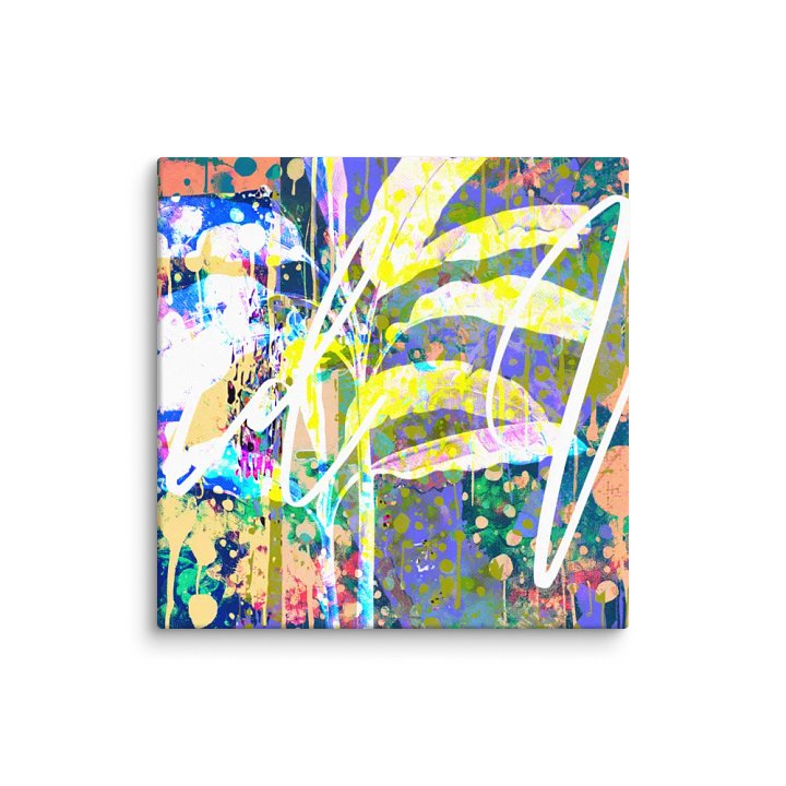 'Tropical Splendor' by Edward Martin Mixed Media Collage -Canvas Print-Masterpiece Canvas Collection product image (2)