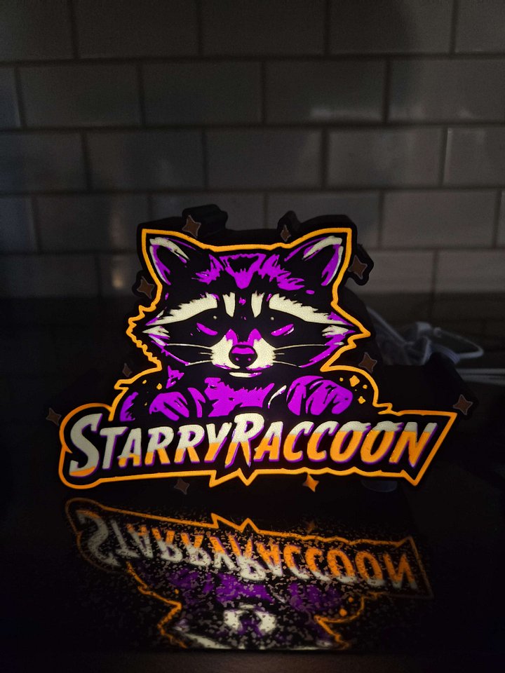 StarryRaccoon Wall - Desk Logo Lamp product image (1)