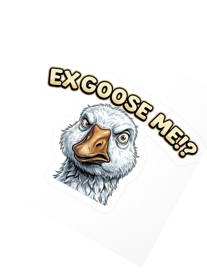 EXGOOSE ME!? Angry Goose Kiss Cut Sticker product image (4)