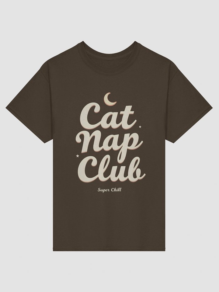 Cat Nap Club T-Shirt | Gildan 5000 | Cozy Moon & Stars Design for Cat Lovers product image (25)