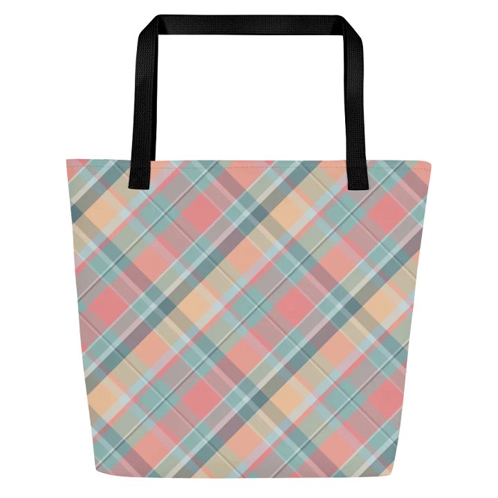 Summer Plaid Tote Bag product image (2)