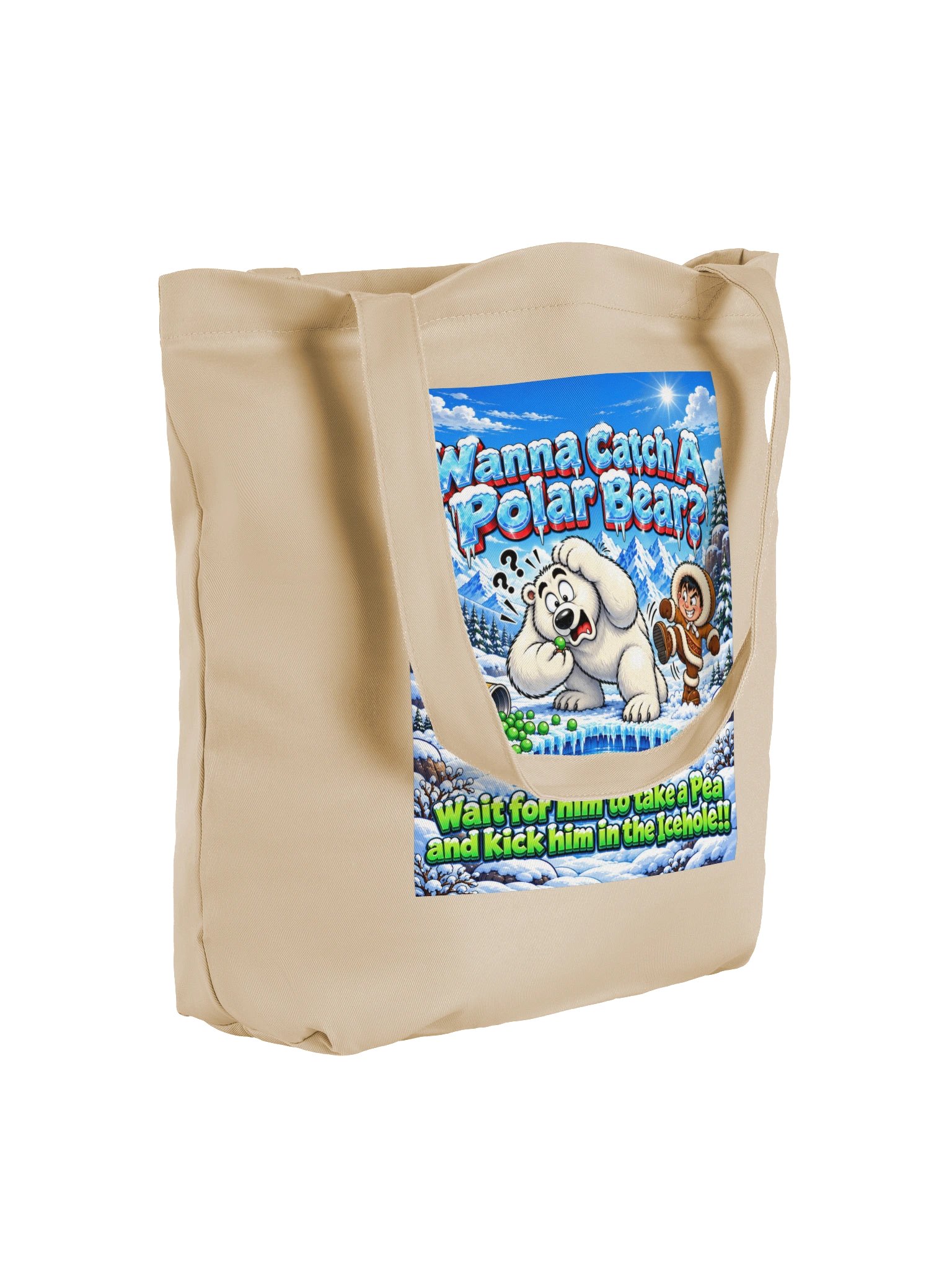 1 Earth Prints Polar Bear Econscious Eco-Friendly Tote Bag product image (7)