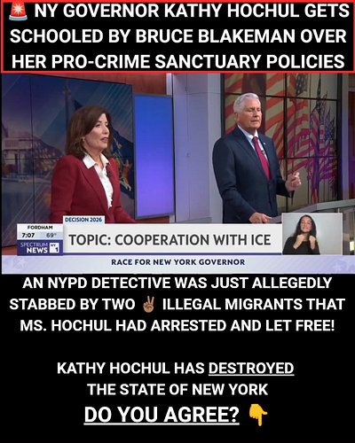 🚨 WOW - Bruce Blakeman just schooled NY Governor Kathy Hochul, BLAMING her PRO-CRIME Sanctuary policies for an Off-Duty NYPD ...