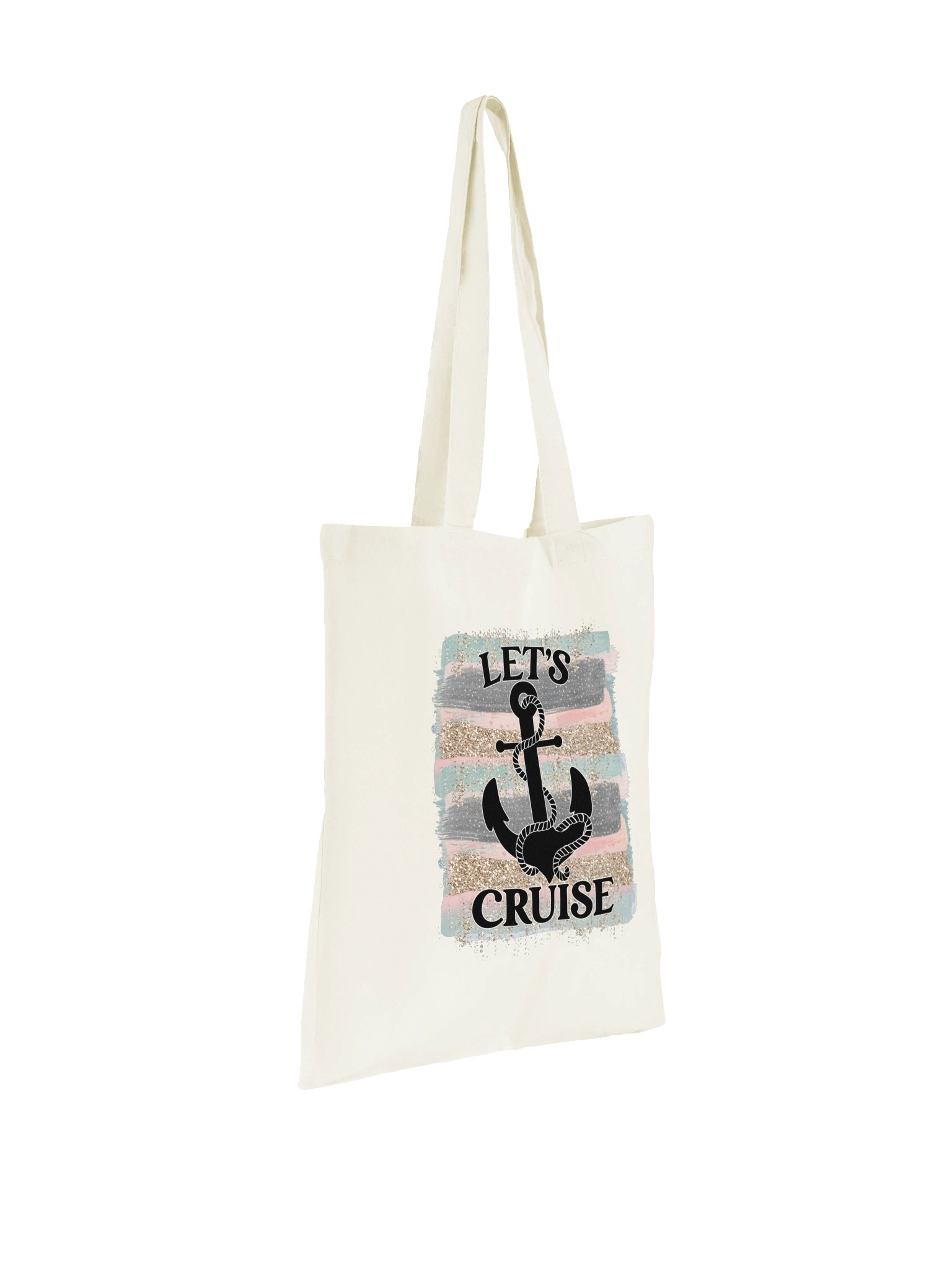 Let’s Cruise Tote Bag | Retro Anchor Cruise Vacation Bag product image (11)