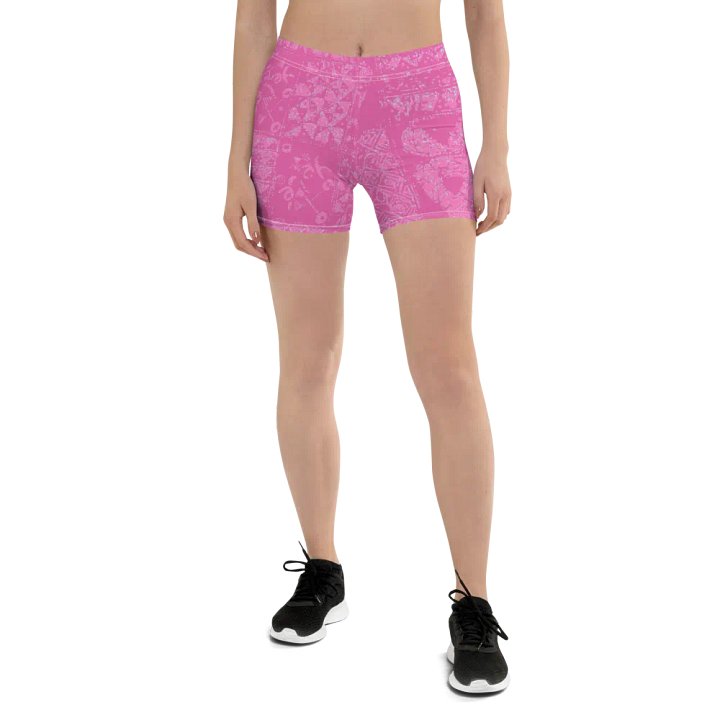 Pink and Light Blue Unity Print Shorts product image (1)