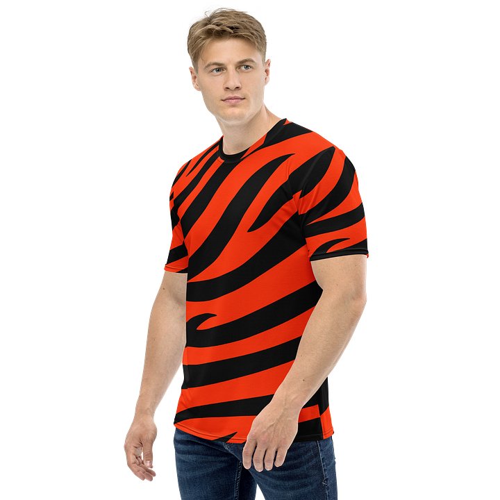 Tiger Print Graphic T-Shirt – Orange Black product image (1)