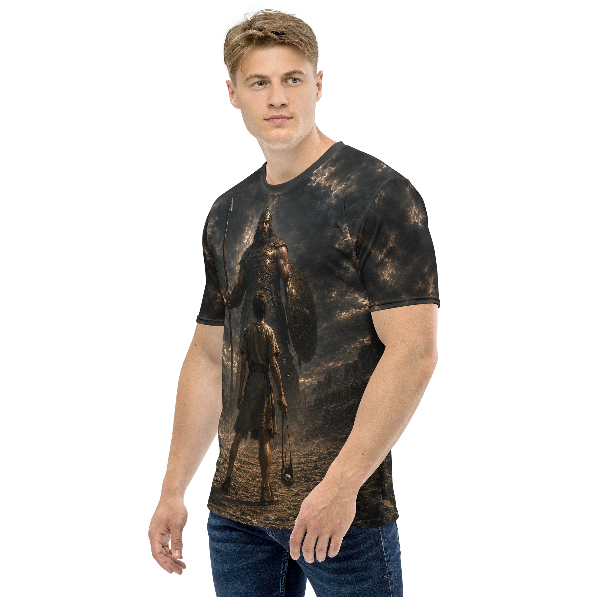 David & Goliath — Faith Over Fear All-Over Tee product image (2)