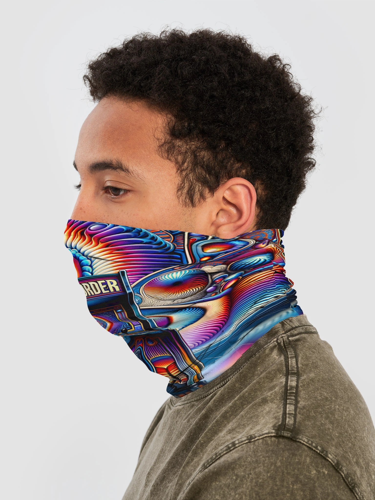 Psychedelic Arcade Dreams Neck Gaiter product image (3)
