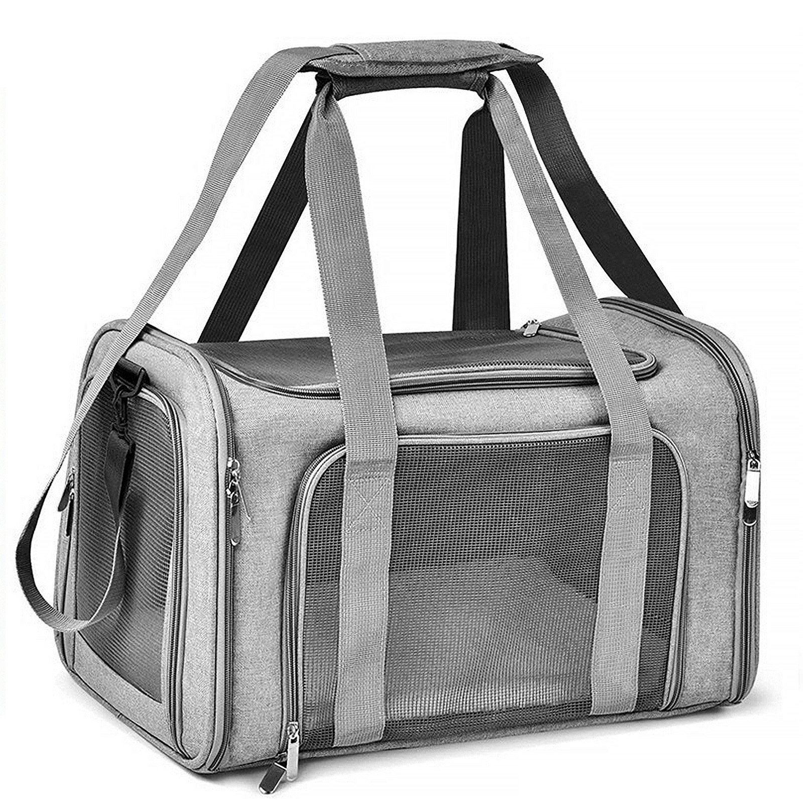 Cat Carriers Dog Carrier Pet Carrier For Small / Medium Cats Dogs Puppies (Up To 15lbs),Small Dog Carrier Soft Sided, Collapsible Waterproof Travel Puppy Carrier - Grey product image (1)