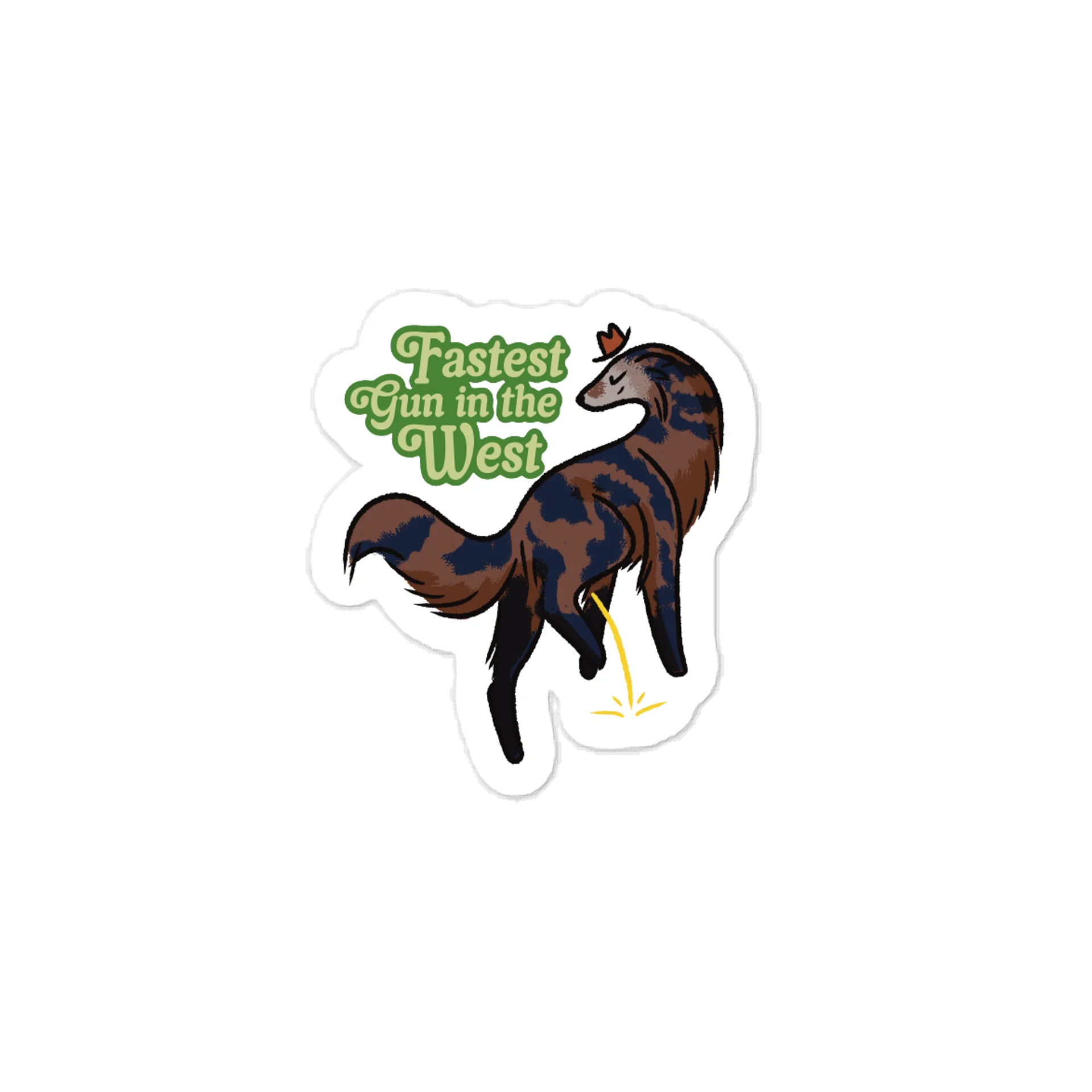 Fastest Gun in the West - Brindle - Kiss-Cut Vinyl Sticker product image (1)