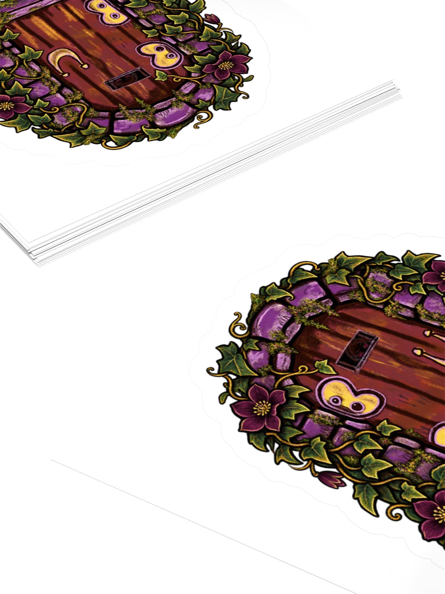 Purple Garden Door Kiss Cut Sticker product image (11)