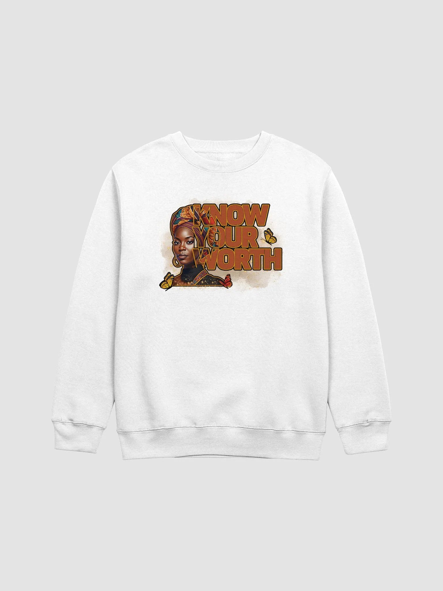 Beautiful Woman, Know Your Worth Premium Sweatshirt product image (2)