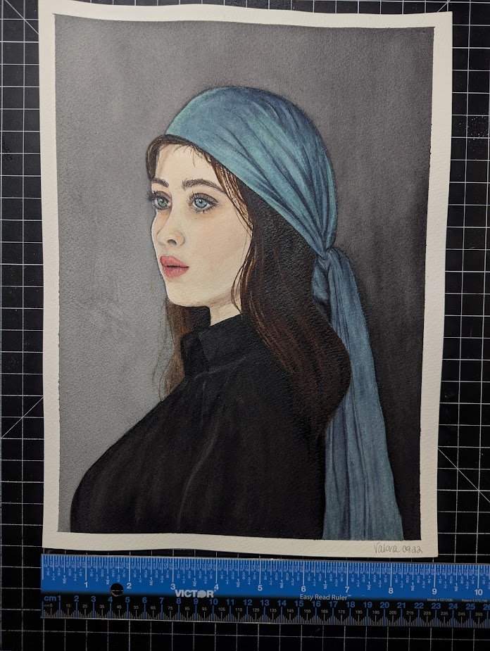 Original Art - Woman in Scarf product image (1)